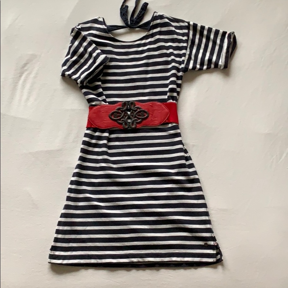 H&M Navy & White Striped Dress 👗